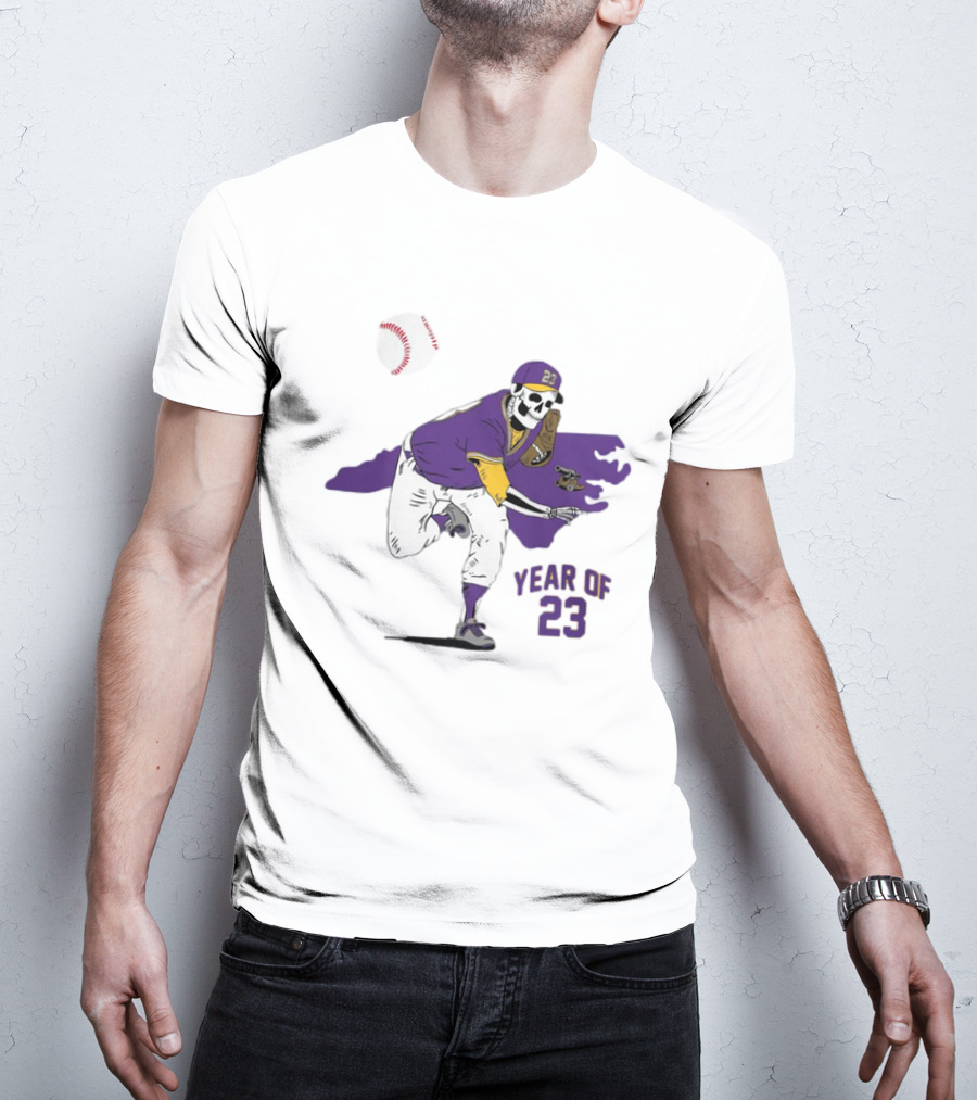 Year Of 23 EC Skeleton Baseball Pitcher T-Shirt