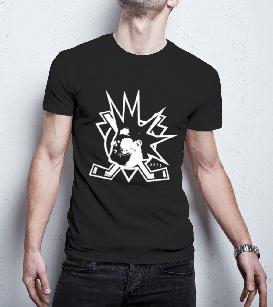JC13 Gear Hockey Punk Logo With Crossed Sticks T-Shirt