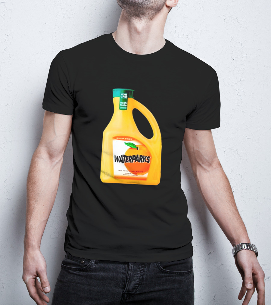 Waterparks Non-GMO Fresh Taste Orange Juice Pulp Free T-Shirt