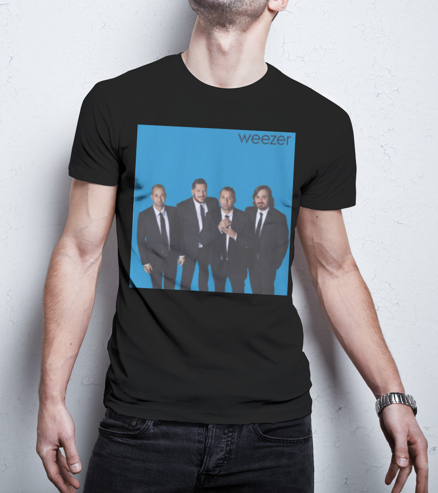 Weezer Impractical Jokers Blue Album Cover Homage T-Shirt