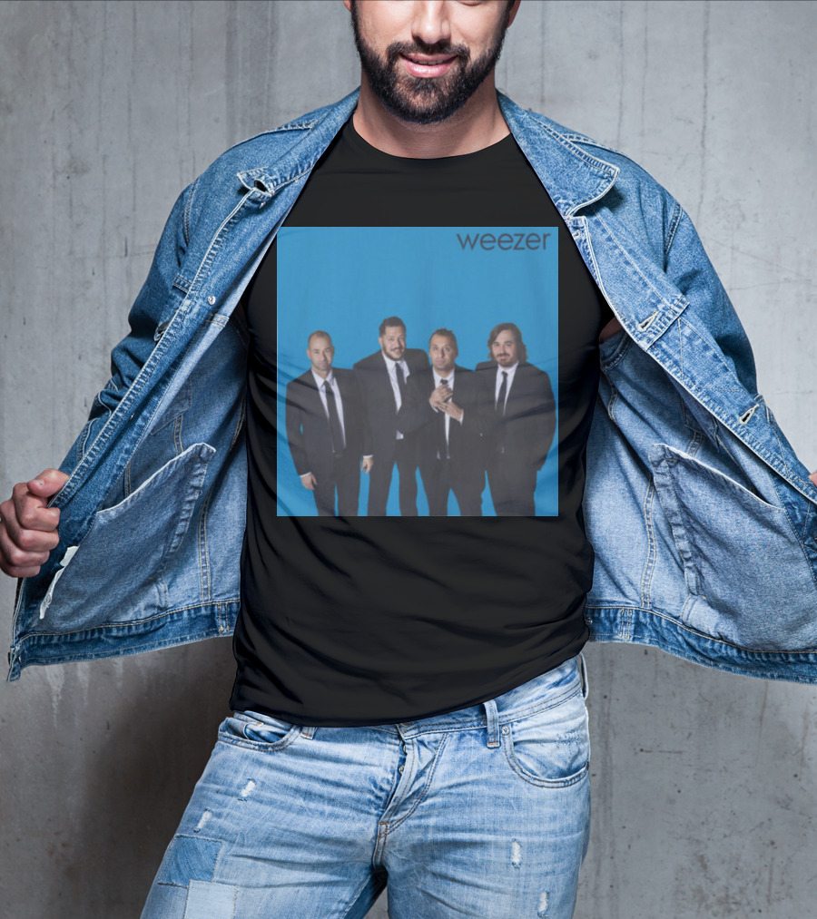 Weezer Impractical Jokers Blue Album Cover Homage T-Shirt