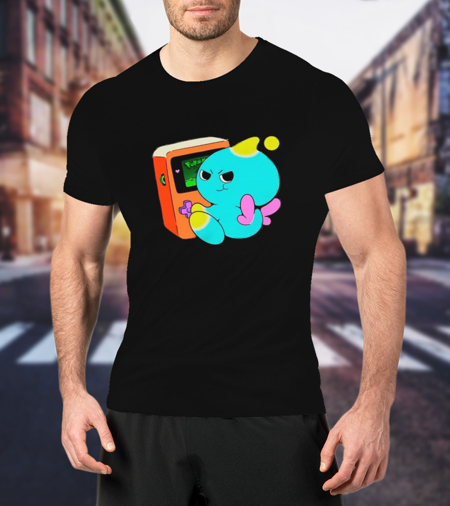 You Keep Playing Ur Silly Little Games Cartoon Creature With Game Console T-Shirt