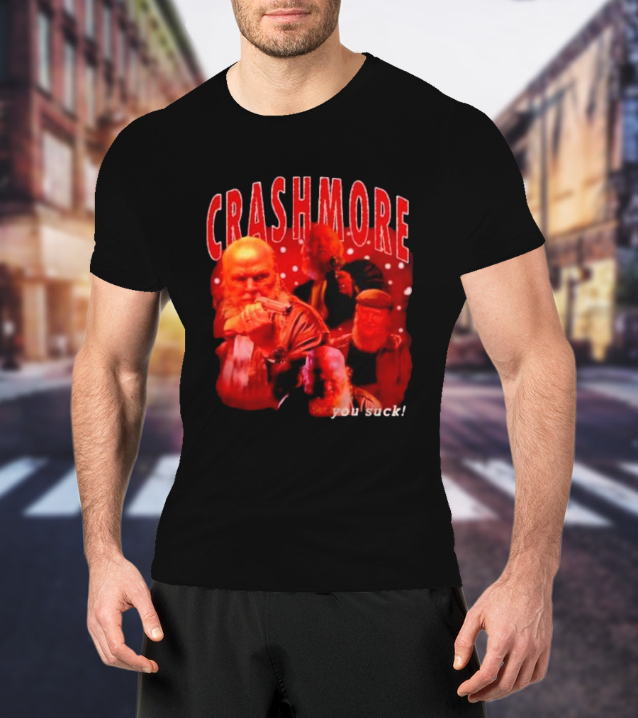 Crashmore You Suck Vintage Detective Christmas Action Santa T-Shirt