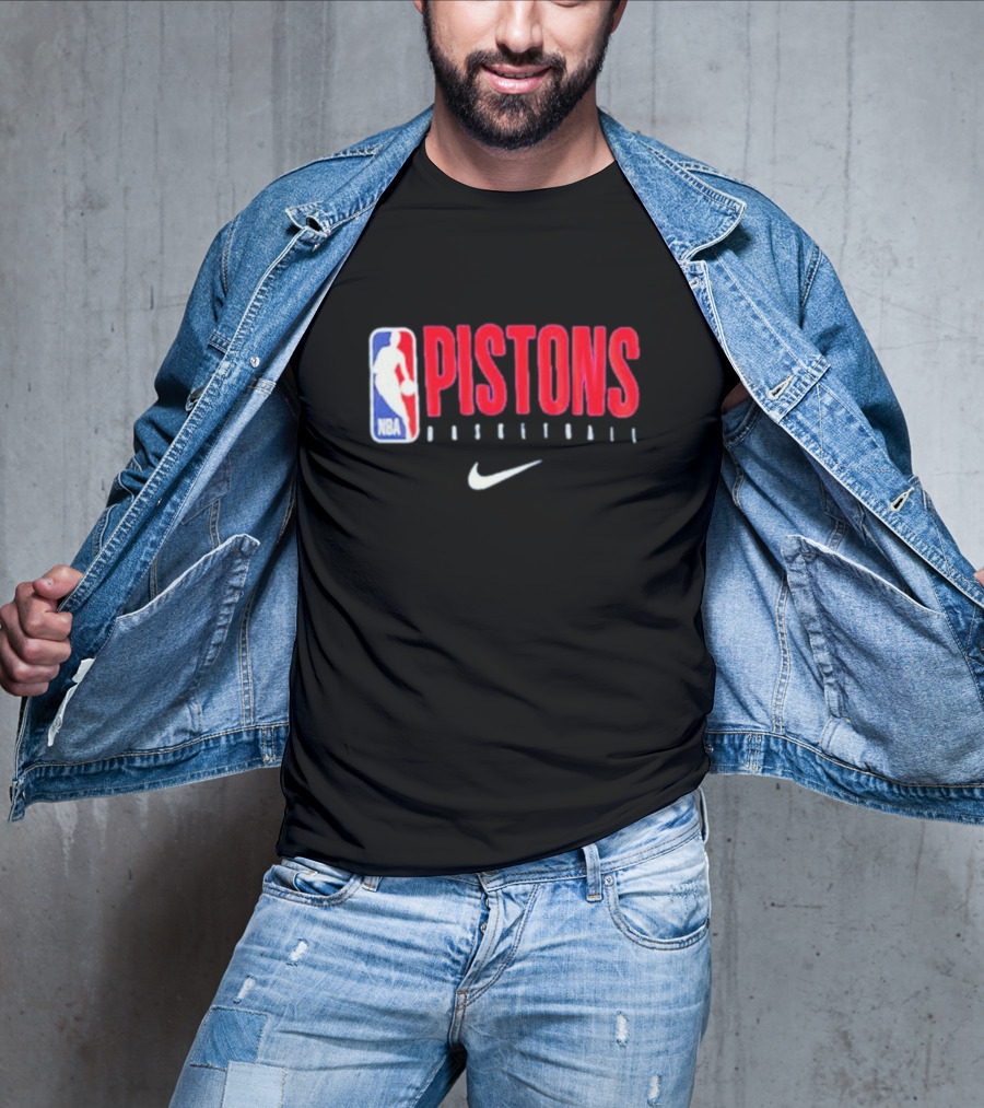 Pistons Basketball NBA Logo Joe Johnson Detroit Pistons T-Shirt