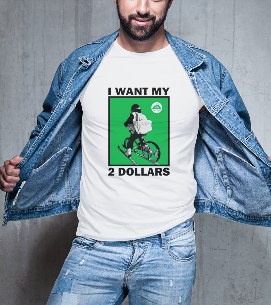 I Want My 2 Dollars Johnny Gasparini Ski Bike T-Shirt