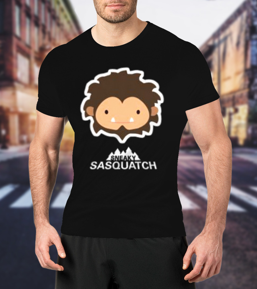Sneaky Sasquatch Head On Black Gildan Ultra Cotton T-Shirt