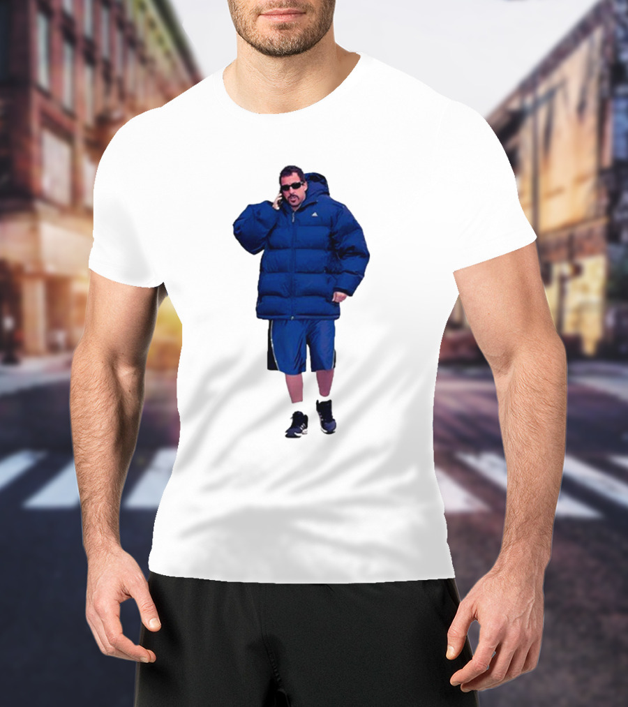 Fakehandshake Hot N Cold Walking In Puffer Jacket And Shorts T-Shirt