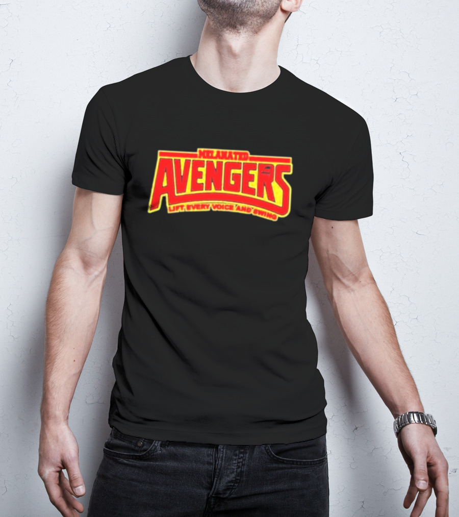 Melanated Avengers Lift Every Voice And Swing Bold Red Yellow Iconic T-Shirt