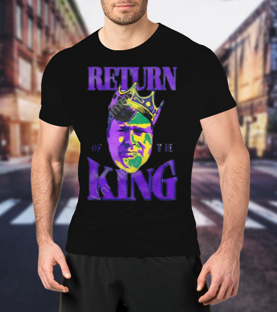 Mintzy Return Of The King Vibrant Portrait With Crown T-Shirt
