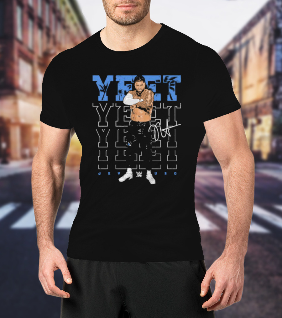 Jey Uso WWE YEET Signature 500 Level Black T-Shirt