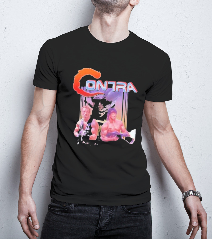 Contra Game Rambo The Terminator Fan Retro Gaming Iconic Duo T-Shirt