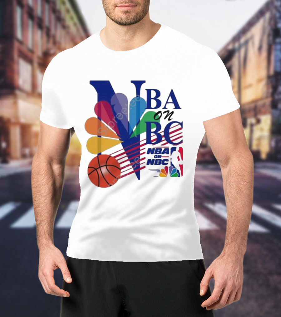 NBA On NBC Vintage Logo J. Kyle Mann Basketball T-Shirt