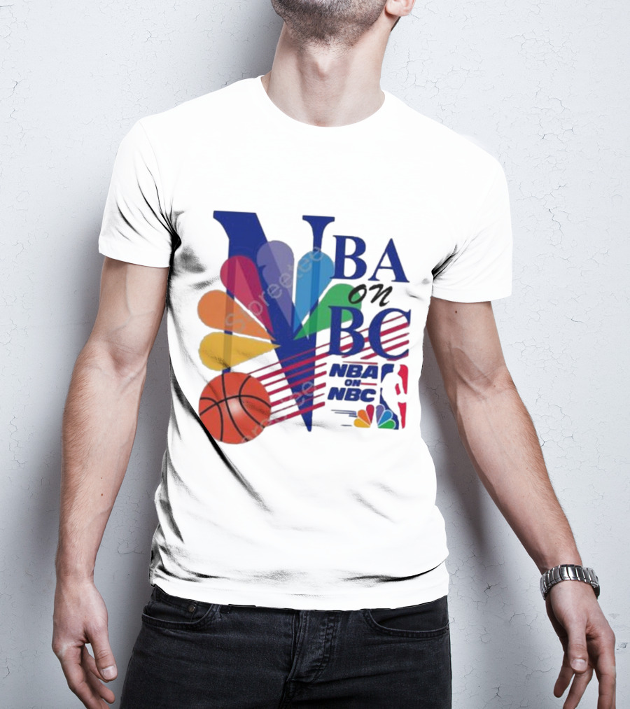 NBA On NBC Vintage Logo J. Kyle Mann Basketball T-Shirt