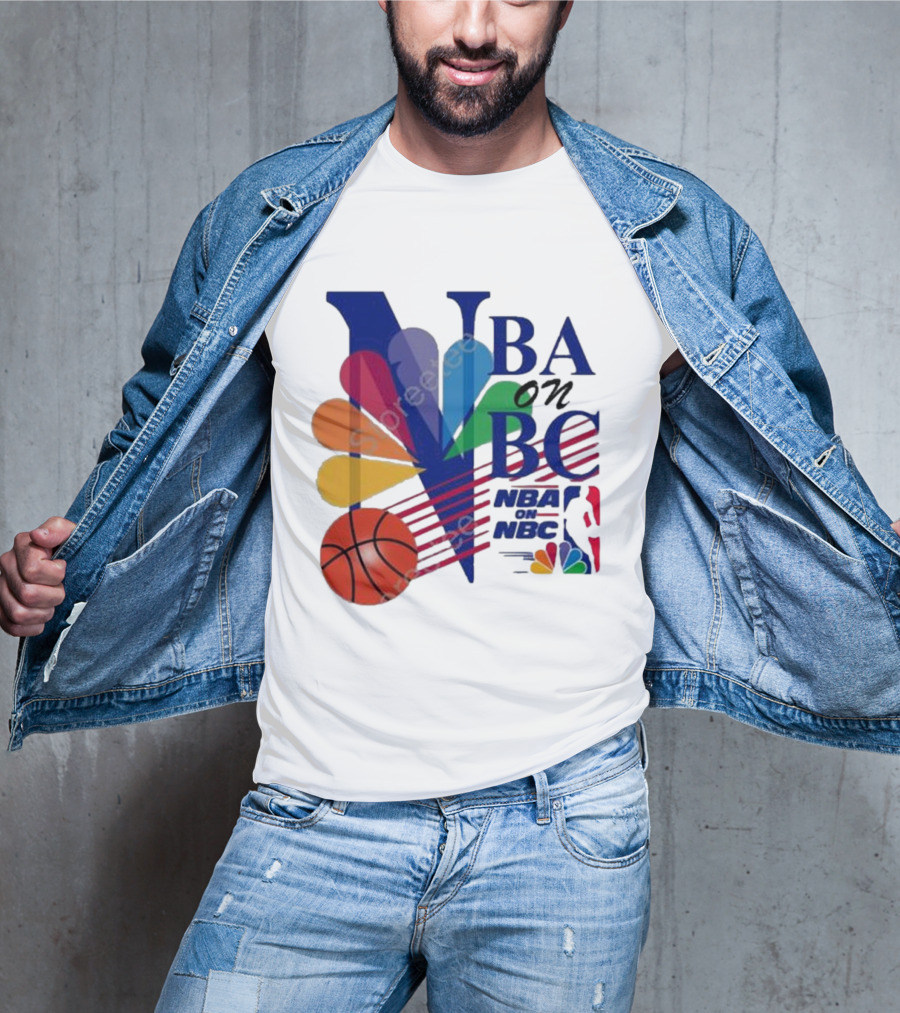 NBA On NBC Vintage Logo J. Kyle Mann Basketball T-Shirt