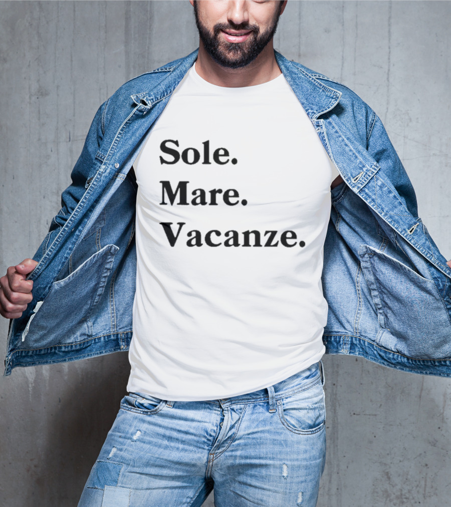 Sole Mare Vacanze Italian Beach Holiday T-Shirt
