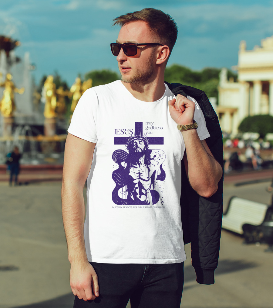 Jesus Vintage May God Bless You In Every Season Jesus Blessings Overflow T-Shirt