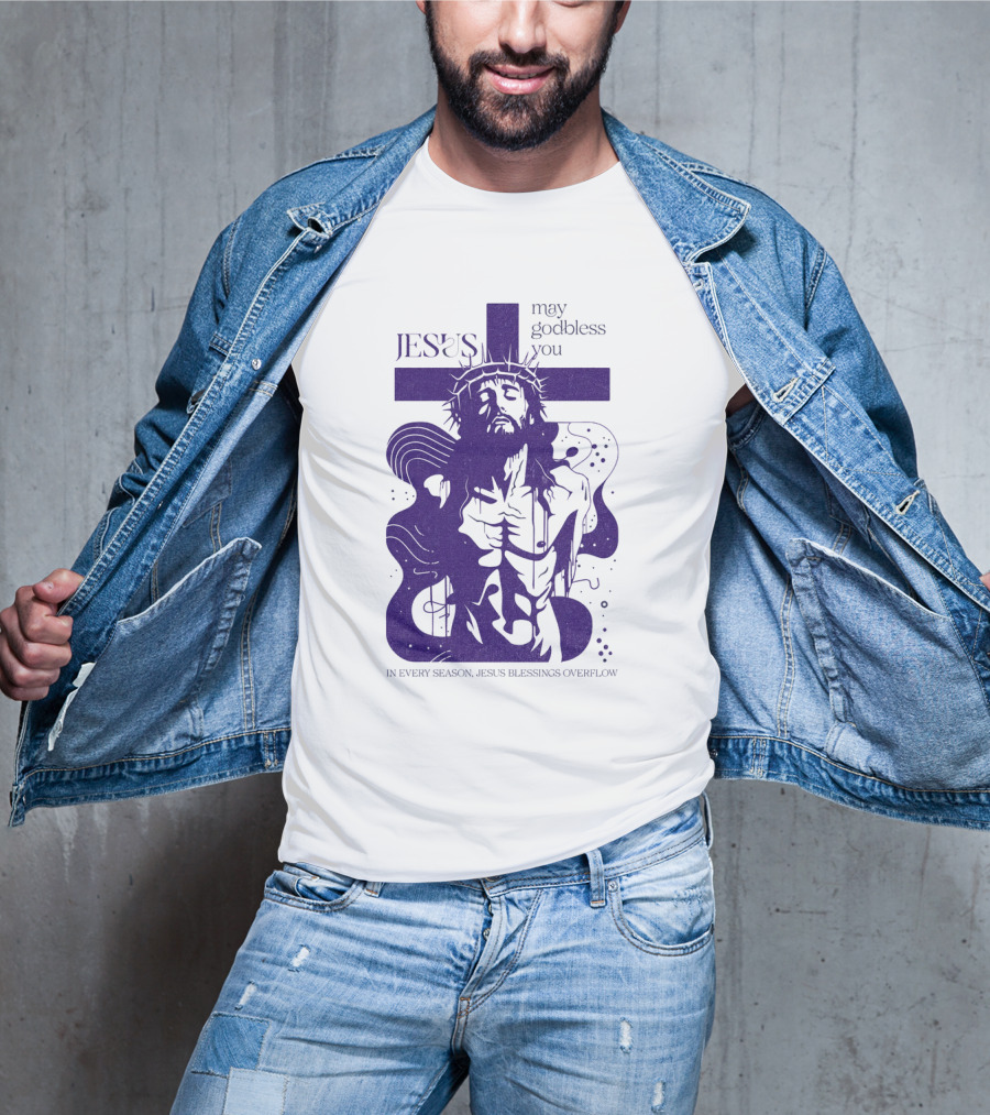 Jesus Vintage May God Bless You In Every Season Jesus Blessings Overflow T-Shirt