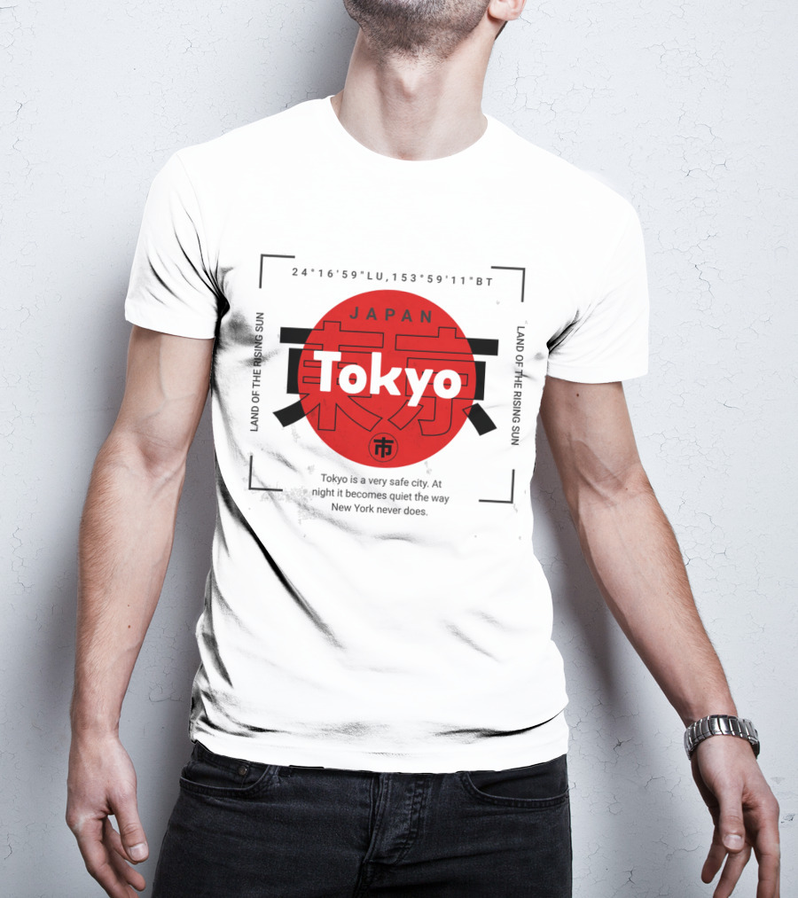 Tokyo Japan Land Of The Rising Sun Safe City Quiet Night T-Shirt