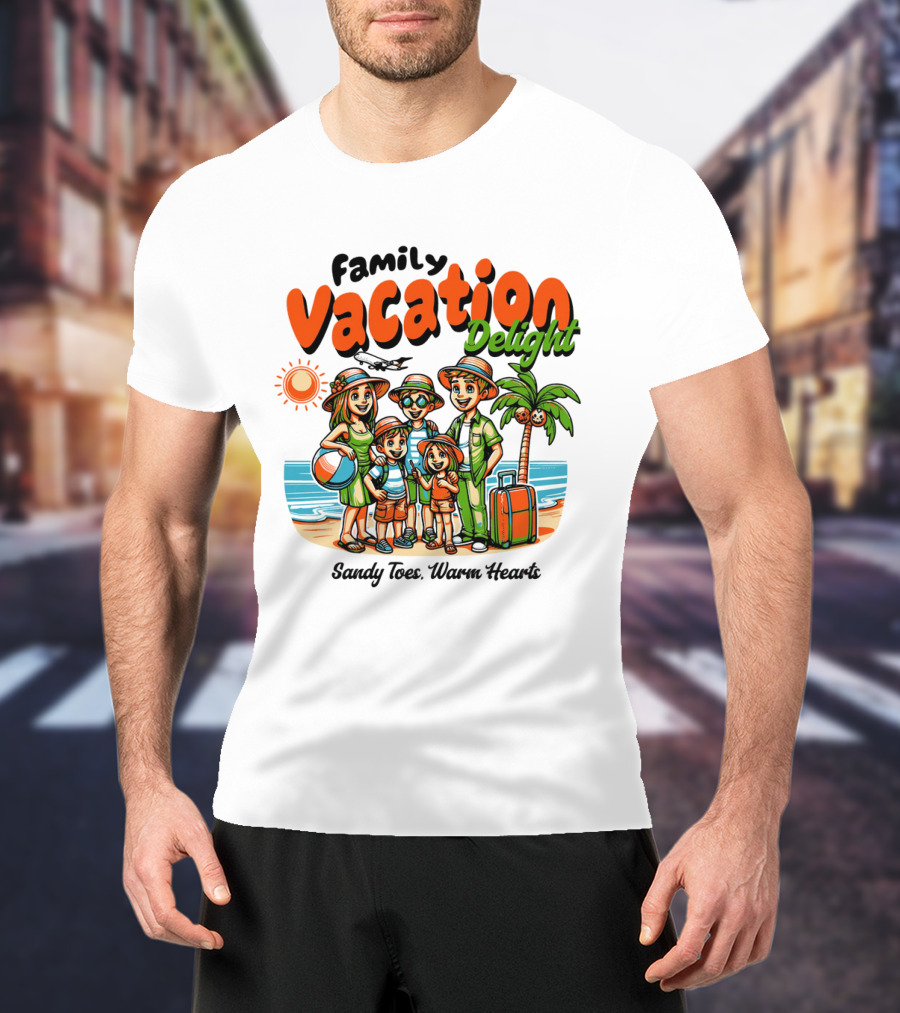 Family Vacation Delight Sandy Toes Warm Hearts T-Shirt