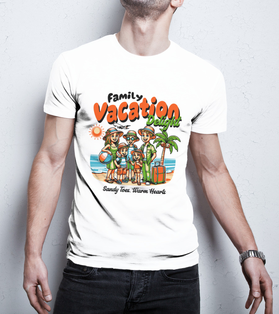 Family Vacation Delight Sandy Toes Warm Hearts T-Shirt