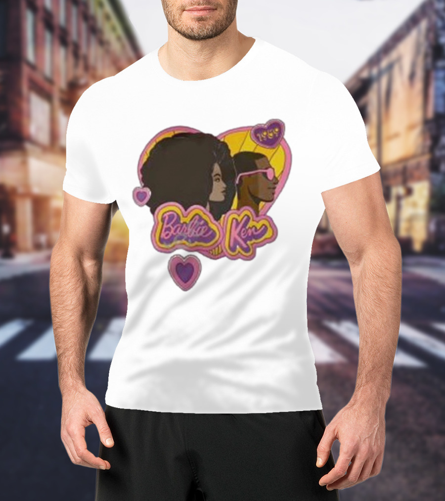 Barbie Ken 1959 New Movie Retro Heart Icons T-Shirt