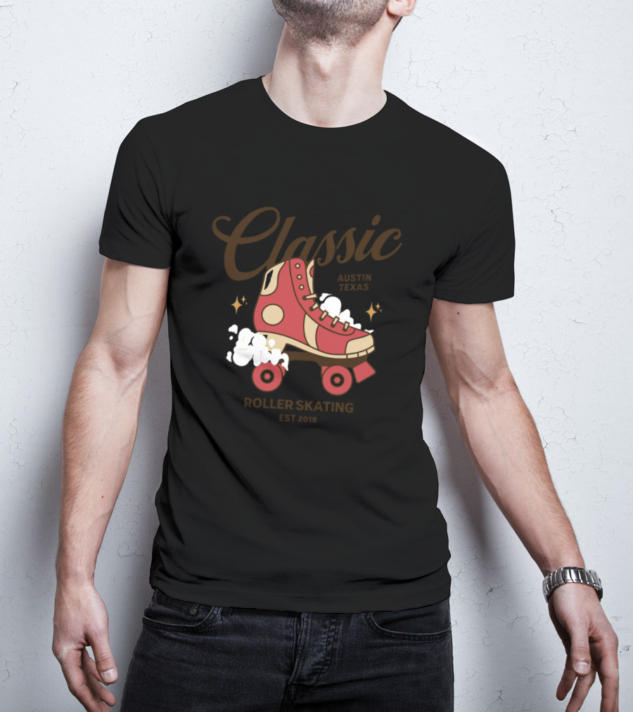 Classic Austin Texas Roller Skating Est 2013 T-Shirt