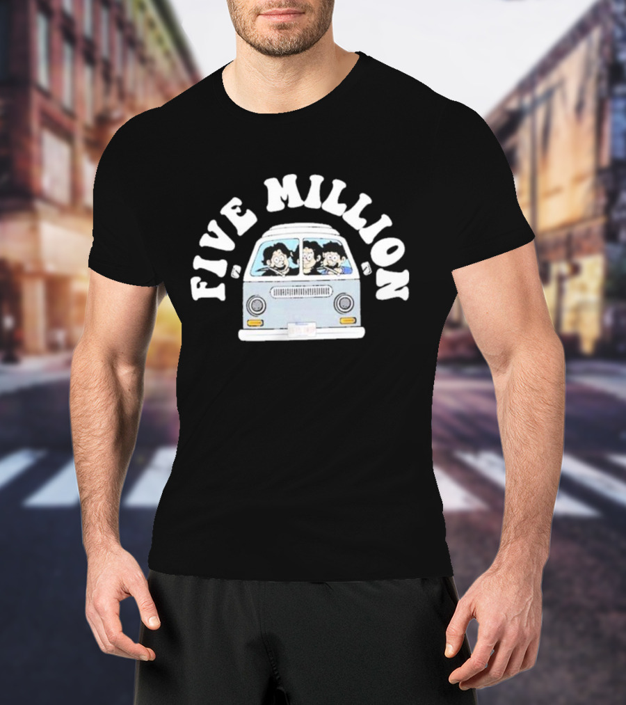 Five Million Let's Trip Arch Van Cartoon T-Shirt