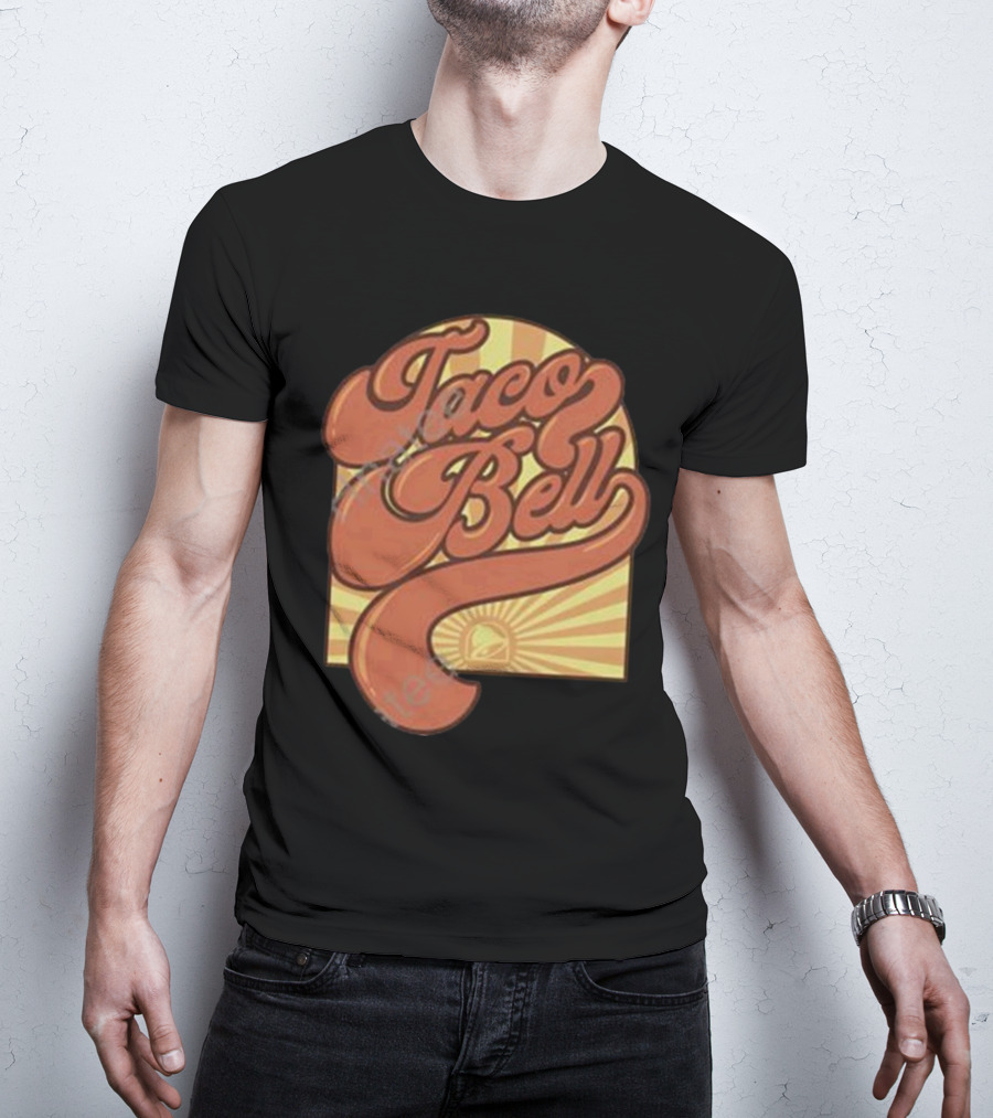 Taco Bell Groovy Retro Sunrise Logo Taco Bell Merch T-Shirt