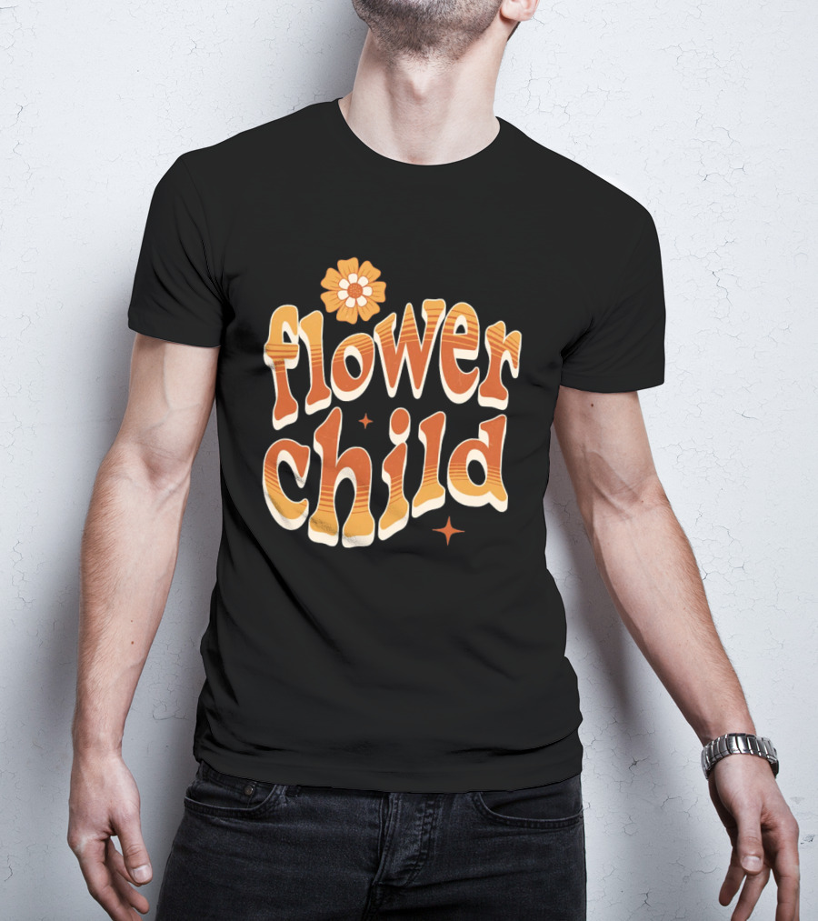 Flower Child Retro Vibe 70s T-Shirt