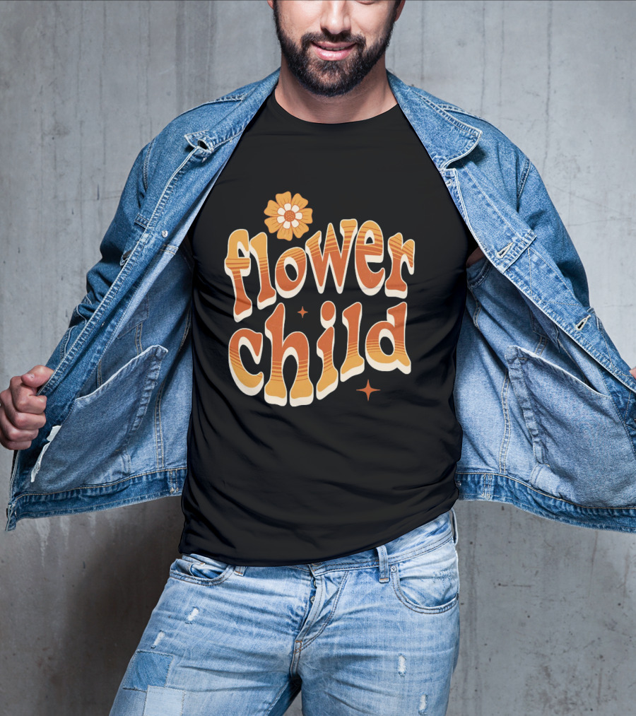 Flower Child Retro Vibe 70s T-Shirt