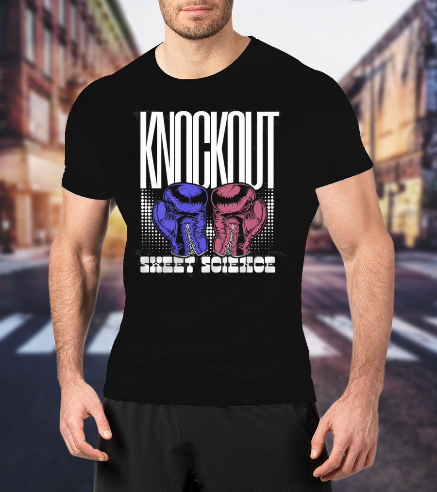 KNOCKOUT SWEET SCIENCE Boxing Gloves T-Shirt