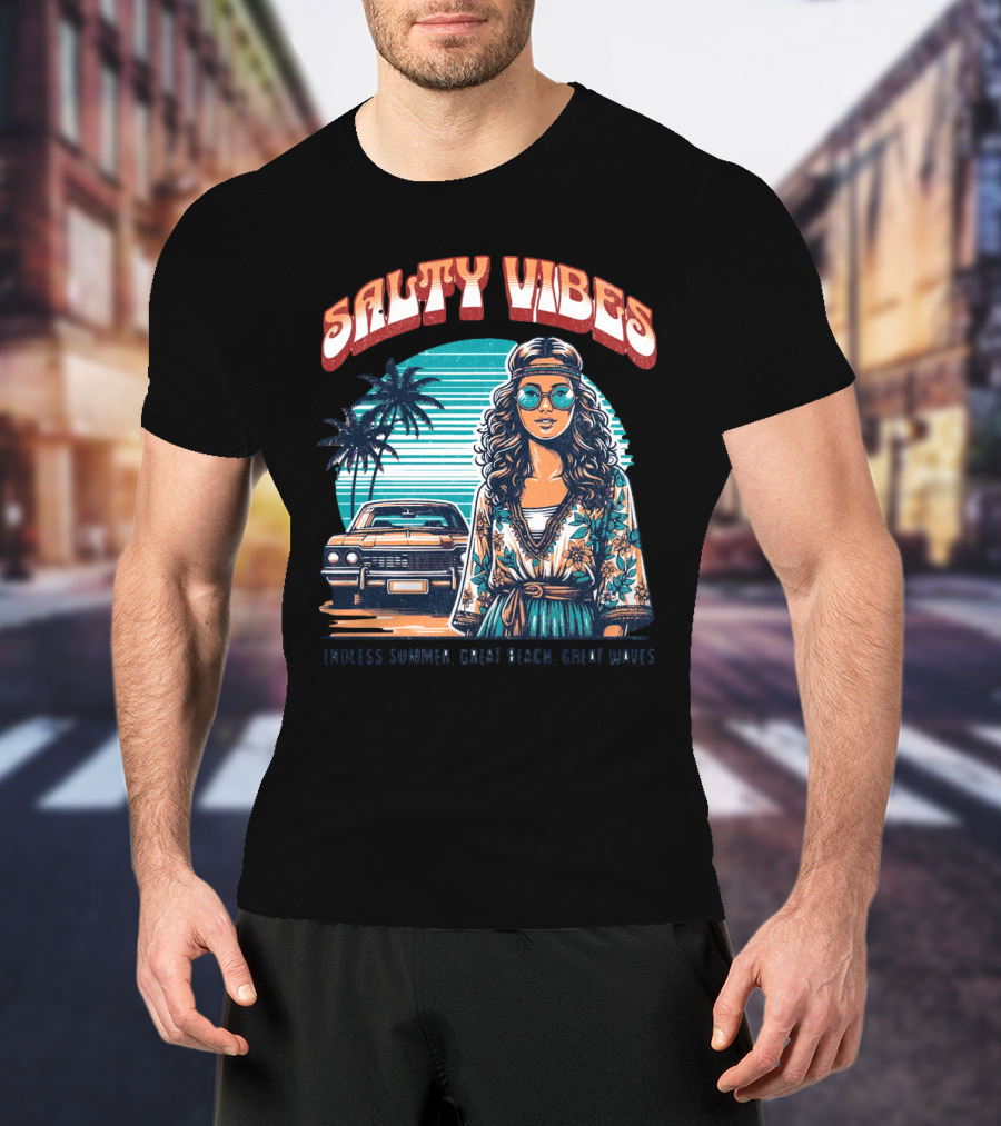 Salty Vibes Endless Summer Great Beach Great Waves T-Shirt