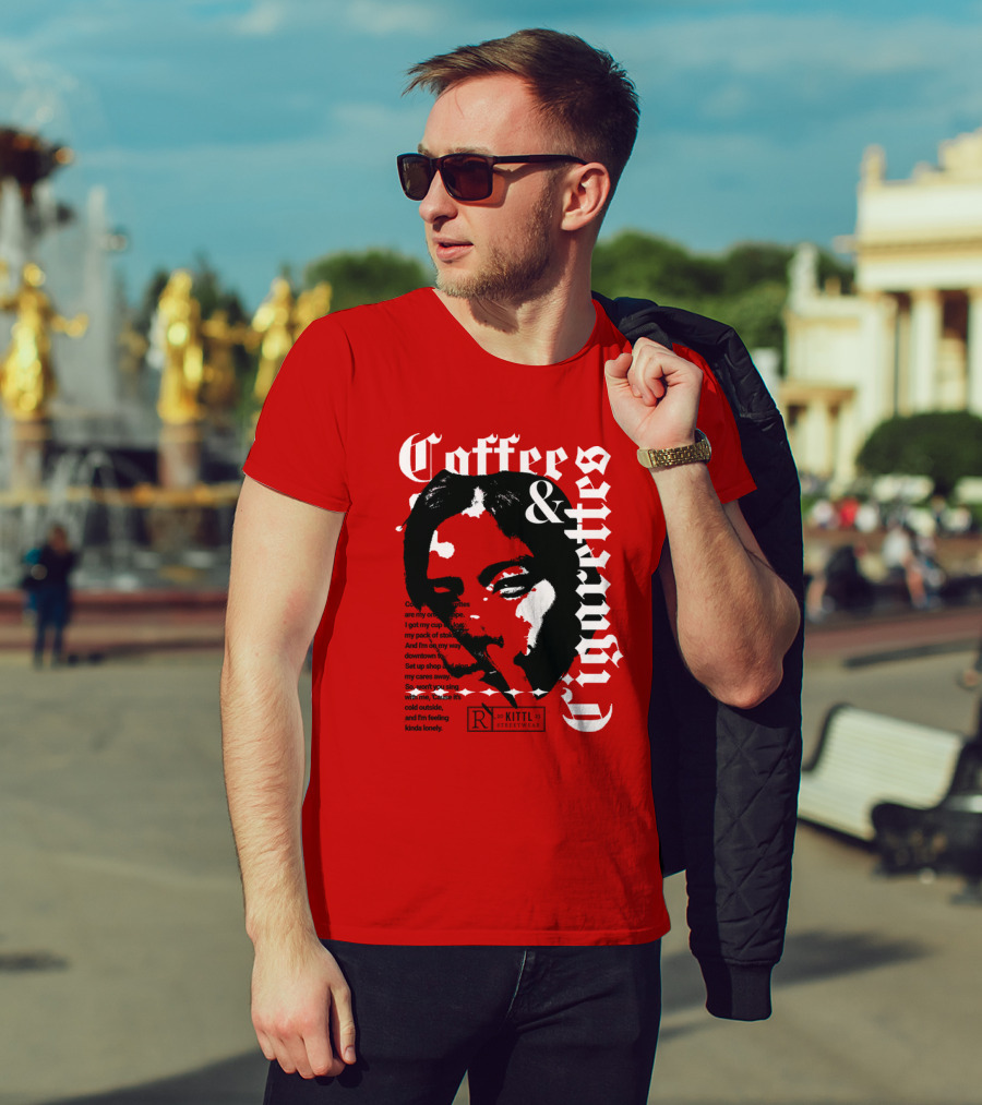 Coffee And Cigarettes By Kittl X Eachwayman T-Shirt