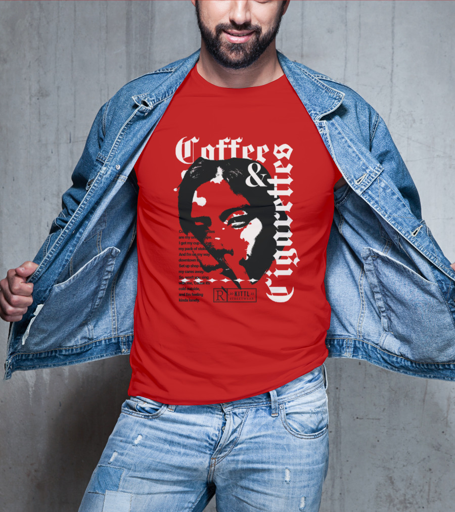 Coffee And Cigarettes By Kittl X Eachwayman T-Shirt