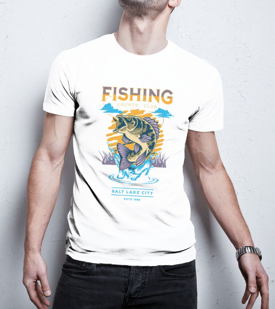 Fishing Country Club Salt Lake City Estd 1986 T-Shirt