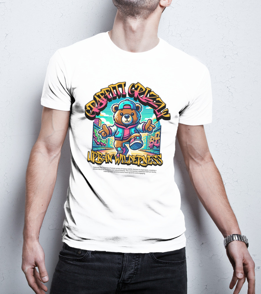 GRAFFITI GRIZZLY URBAN WILDERNESS T-Shirt