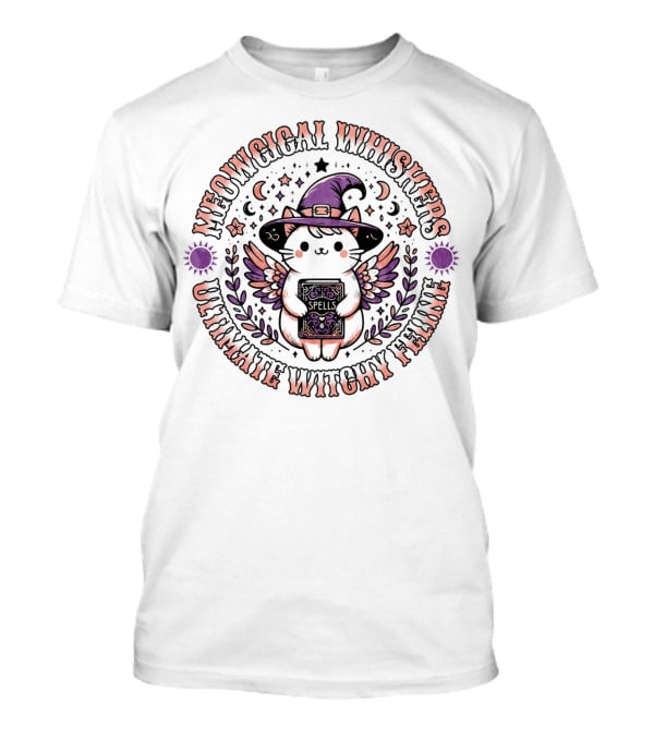 Meowgical Whiskers Ultimate Witchy Feline Spells Cute Halloween Cat T-Shirt