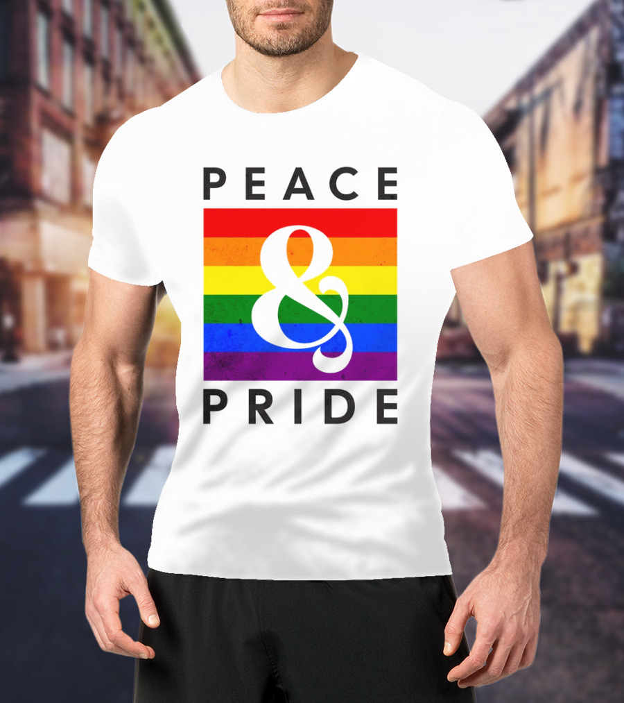 Peace And Pride Rainbow Flag Elements T-Shirt