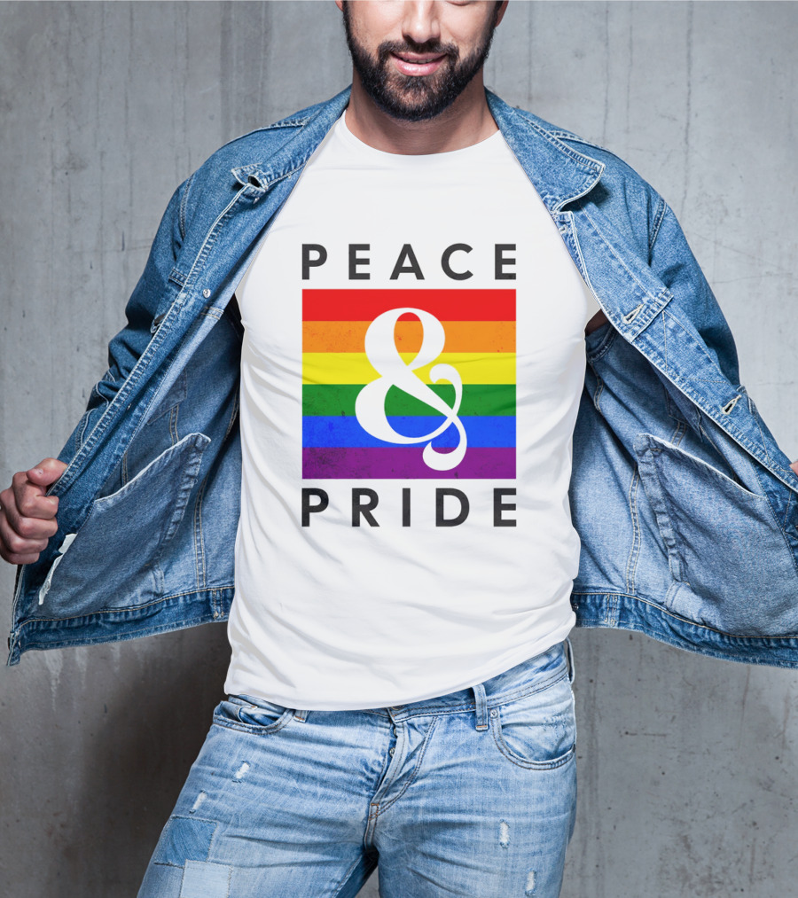 Peace And Pride Rainbow Flag Elements T-Shirt