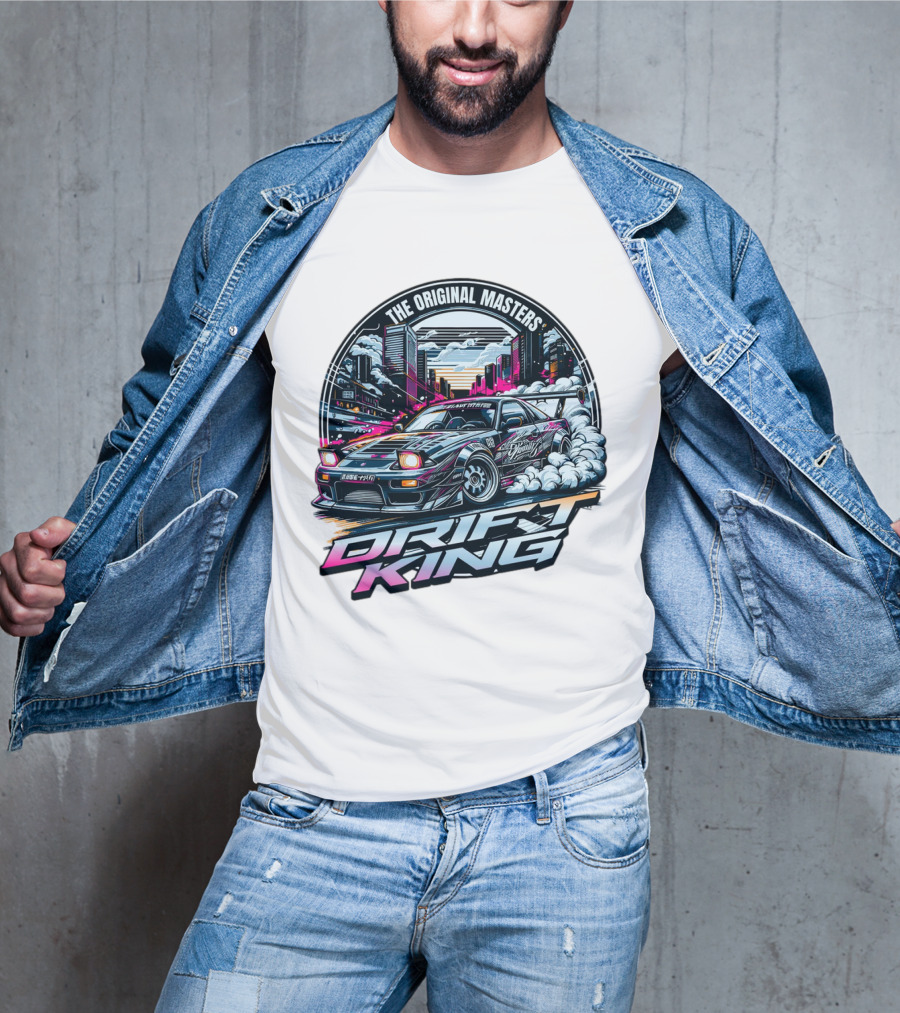 The Original Masters Drift King Vintage Street Racing Car Scene T-Shirt