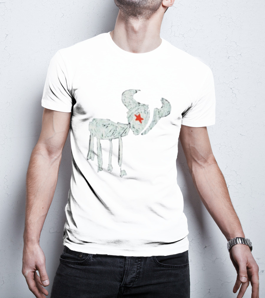 Wearetexans For All The Texans White Bull With Red Star T-Shirt