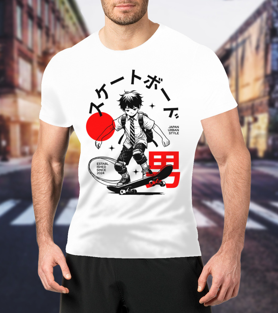 Skateboarde Japan Urban Style Established Since T-Shirt