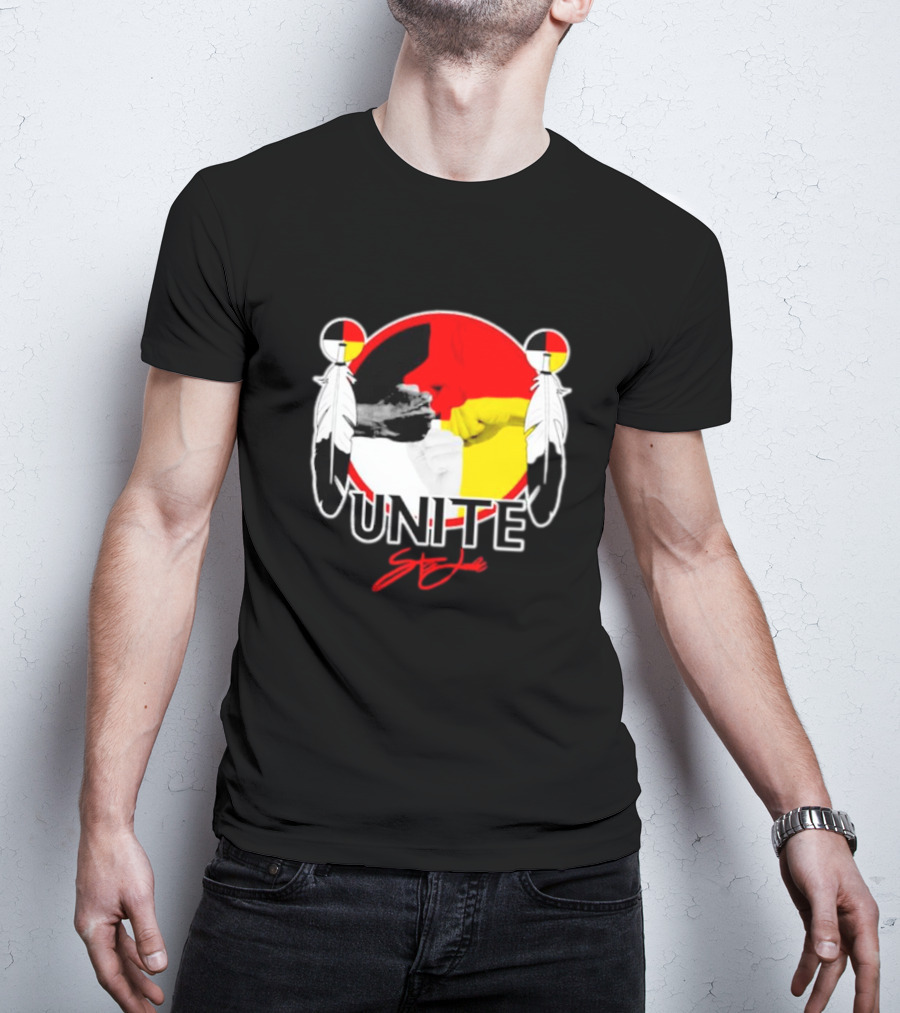 Unite Strong With Native American Symbols T-Shirt