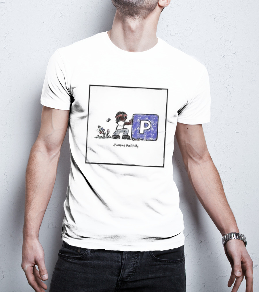 Pushing Positivity Peaceful Flower Garden Block T-Shirt