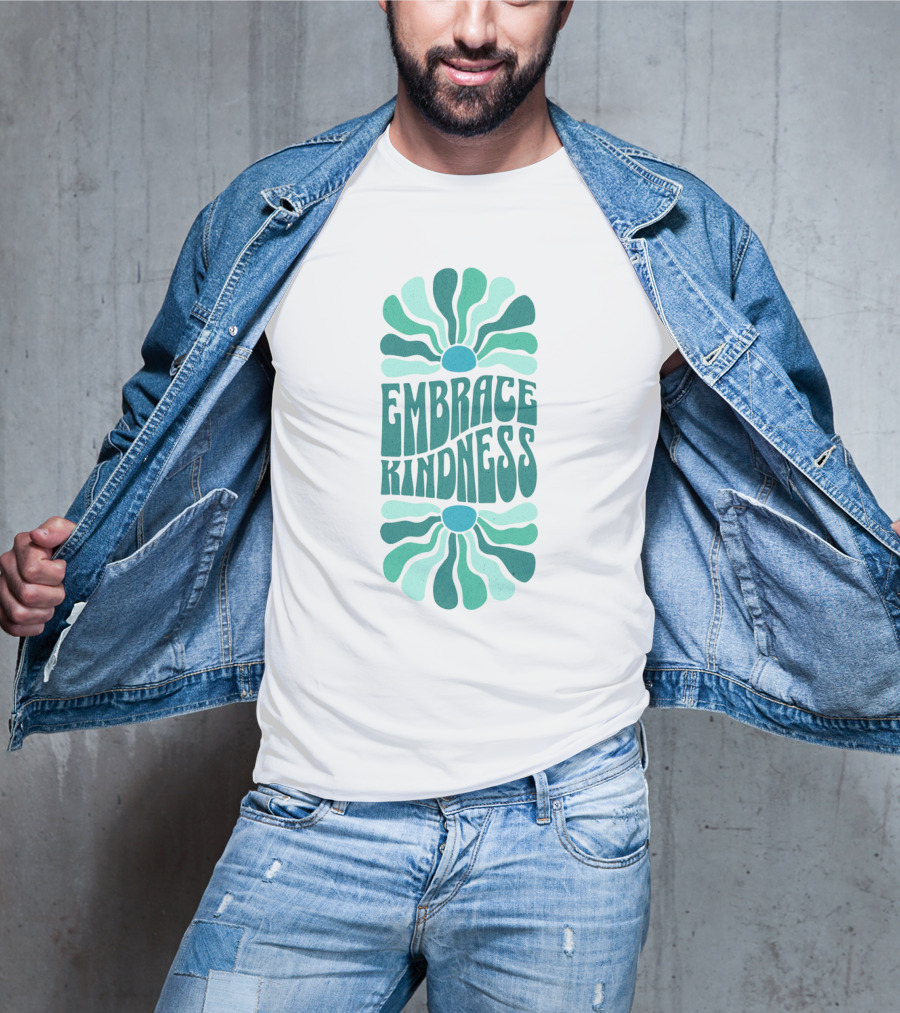 Embrace Kindness Groovy Floral T-Shirt