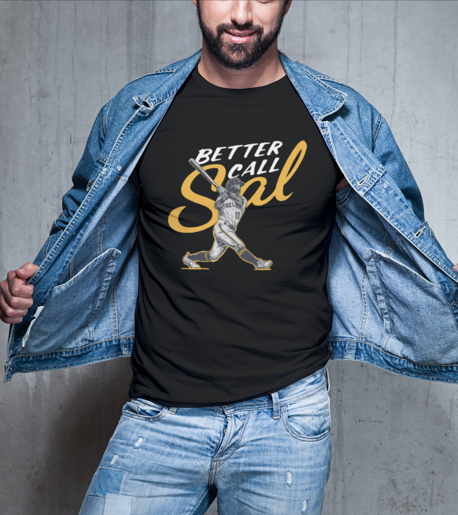 Frelick Better Call Sal Baseball Player Swinging Bat T-Shirt