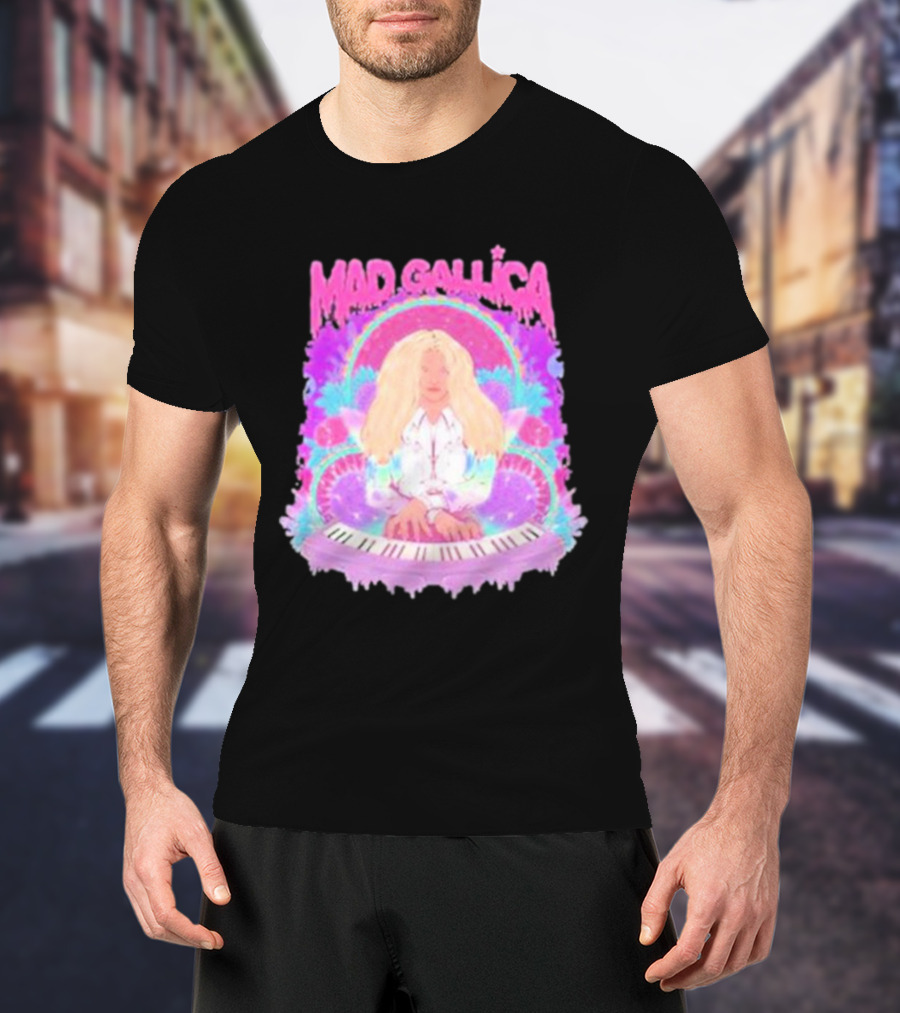 MAD GALLICA PINK RETRO PSYCHEDELIC KEYBOARD T-Shirt