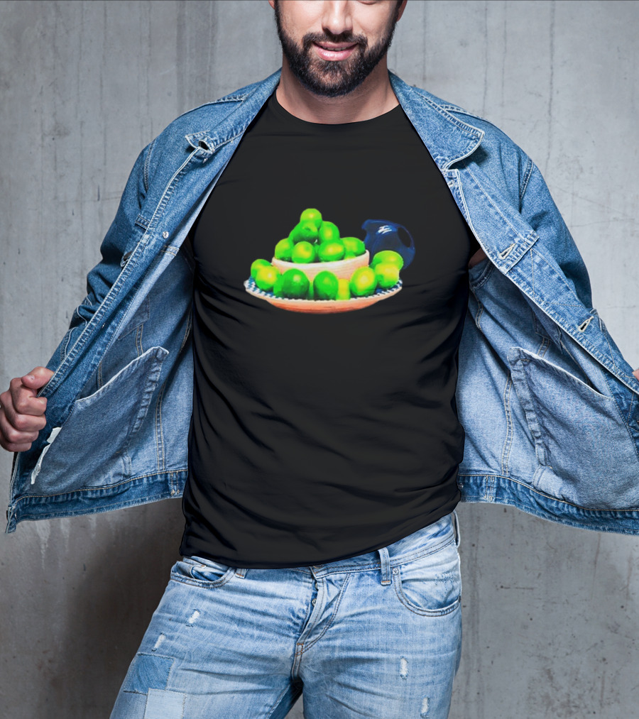 I Love Limes Platter With Blue Jug T-Shirt