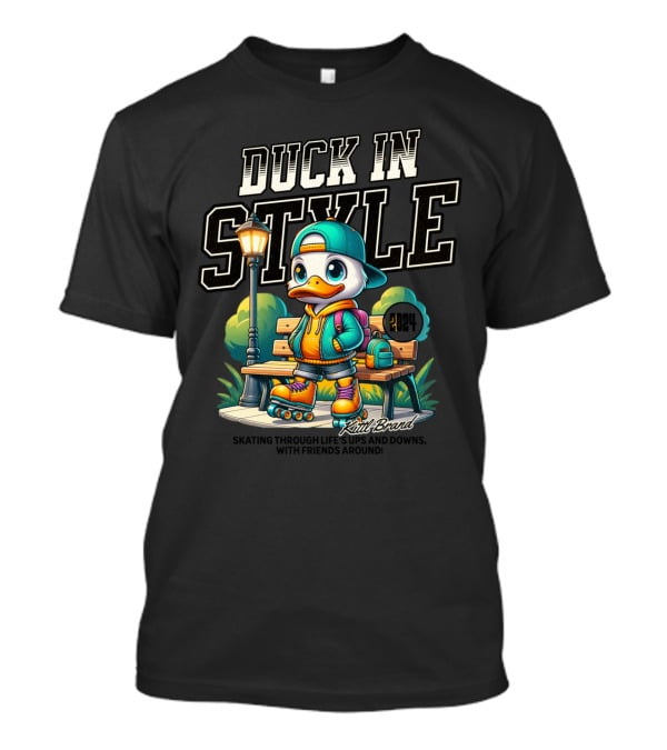 Duck In Style Skating Through Life's Ups And Downs With Friends Around Kutt Brand T-Shirt