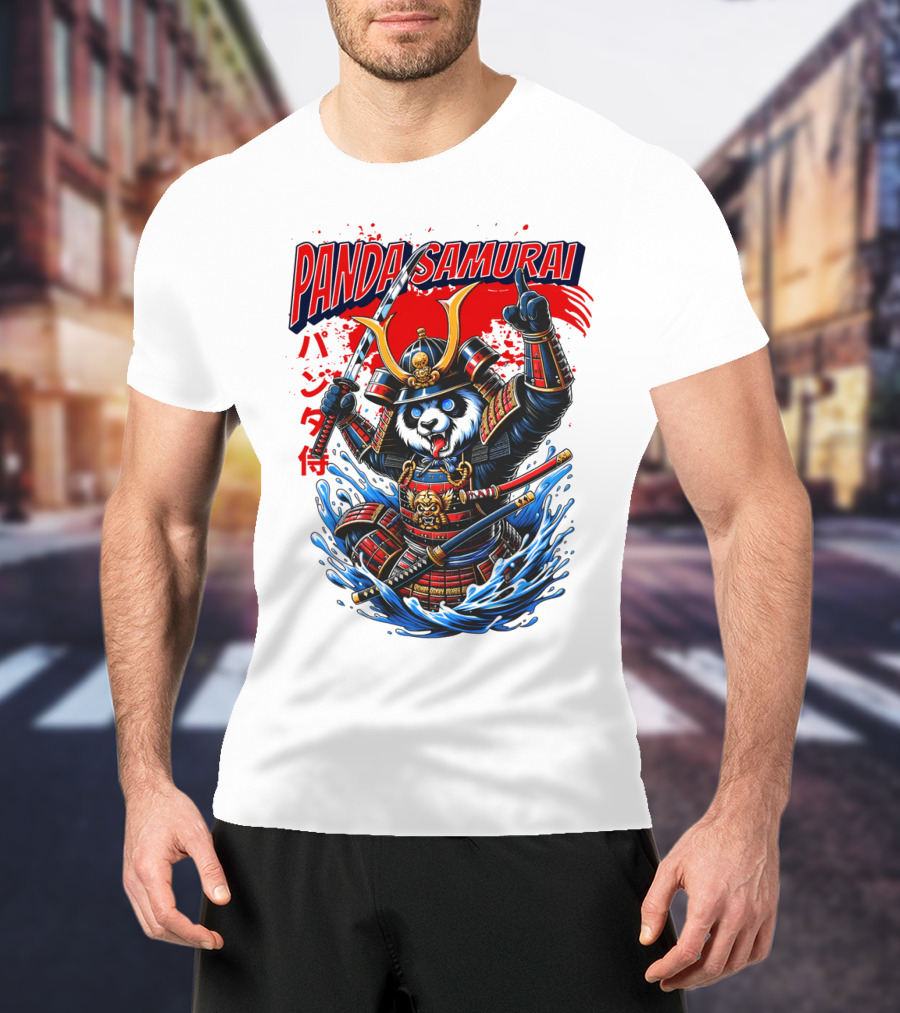 Panda Samurai Cute Japanese Warrior T-Shirt